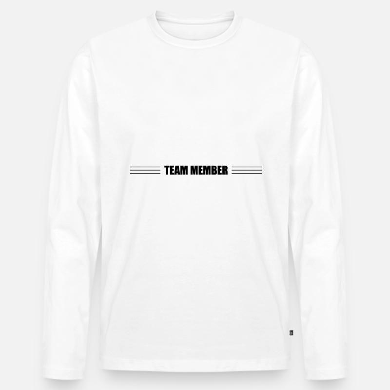 Team Mitglied - Männer Premium Bio Langarmshirt - Weiß