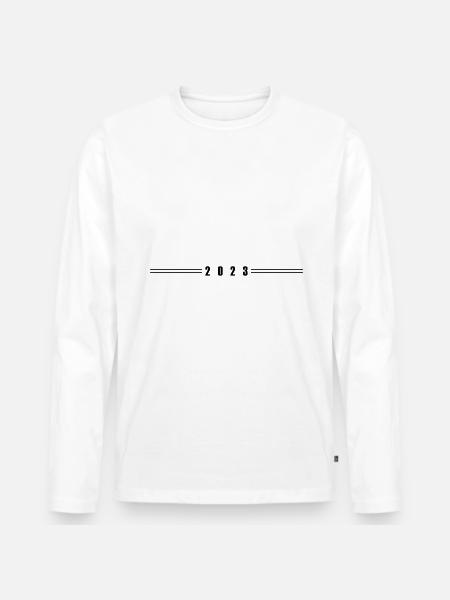 2023 year - Men's Premium Organic Long Sleeve Shirt - white