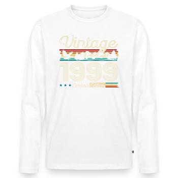25ème Anniversaire Légende Millésime 1999 Cru 99 - T-shirt manches longues Premium bio Homme - blanc - Devant - Nico (187cm)