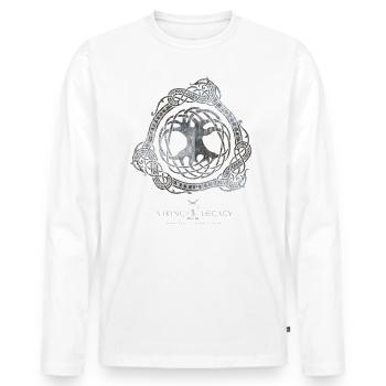 VIKING LEGACY- TREE OF LIFE - T-shirt manches longues Premium bio Homme - blanc - Devant - Nico (187cm)