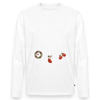 Tibetischer Mastiff Weihnachten Weihnachtstraumfän - Männer Premium Bio Langarmshirt - Weiß - Vorne - Nico (187cm)