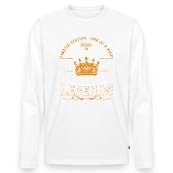 22nd Birthday Man July Vintage 2001 Legendary - Men's Premium Organic Long Sleeve Shirt - white - Front - Nico (187cm)
