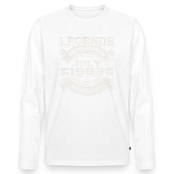 40th Birthday Man Legendary July Born 1983 - Men's Premium Organic Long Sleeve Shirt - white - Front - Nico (187cm)