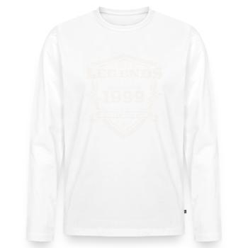 December Vintage 1999 24th Birthday Legend - Men's Premium Organic Long Sleeve Shirt - white - Front - Nico (187cm)