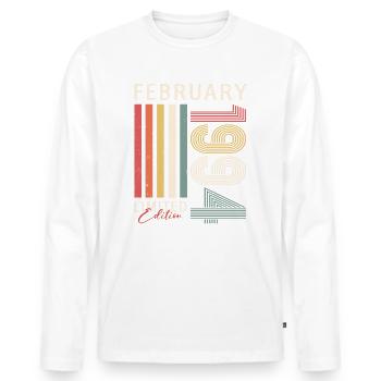 30. Geburtstag Original Februar Jahrgang 1994 - Männer Premium Bio Langarmshirt - Weiß - Vorne - Nico (187cm)