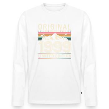 25th Birthday Original March Volume 1999 - Men's Premium Organic Long Sleeve Shirt - white - Front - Nico (187cm)