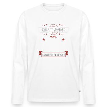 40th Birthday Vintage March Vintage 1984 - Men's Premium Organic Long Sleeve Shirt - white - Front - Nico (187cm)