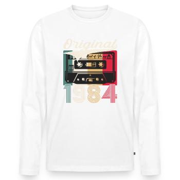 Best of May 1984 Vintage 1984 Birthday 1984 - Men's Premium Organic Long Sleeve Shirt - white - Front - Nico (187cm)