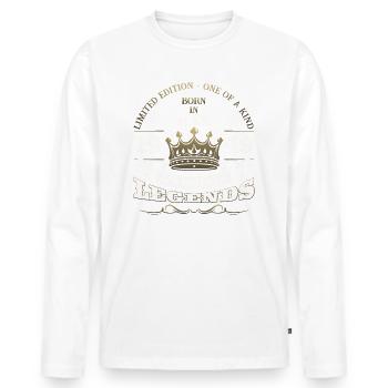Legendary May 1949 Vintage 1949 Birthday 1949 - Men's Premium Organic Long Sleeve Shirt - white - Front - Nico (187cm)