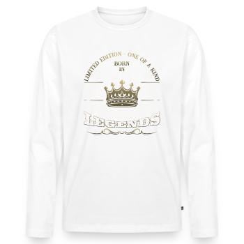 Legende Mai 2006 Jahrgang 2006 Geburtstag 2006 - Männer Premium Bio Langarmshirt - Weiß - Vorne - Nico (187cm)