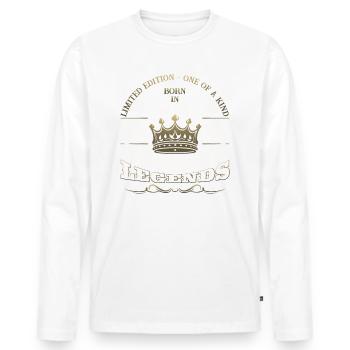 Légendes Mai 1991 Millésime 1991 Anniversaire 1991 - T-shirt manches longues Premium bio Homme - blanc - Devant - Nico (187cm)