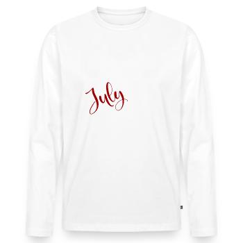 21ème anniversaire Légende Juillet 2003 Millésime 2003 - T-shirt manches longues Premium bio Homme - blanc - Devant - Nico (187cm)