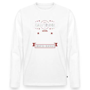 40ème Anniversaire Voiture Classique Juillet 1985 Millésime 1985 - T-shirt manches longues Premium bio Homme - blanc - Devant - Nico (187cm)