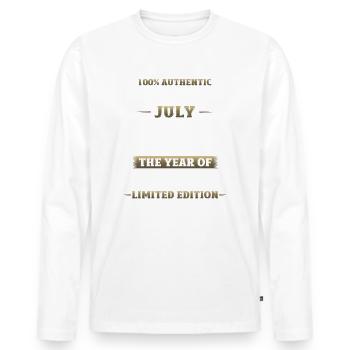 18ème anniversaire Original Juillet 2006 Millésime 2006 - T-shirt manches longues Premium bio Homme - blanc - Devant - Nico (187cm)