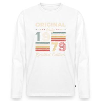 45th Birthday Original 1979 Vintage 1979 - Men's Premium Organic Long Sleeve Shirt - white - Front - Nico (187cm)