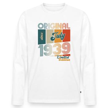 85th Birthday Original July 1939 Born 1939 - Men's Premium Organic Long Sleeve Shirt - white - Front - Nico (187cm)