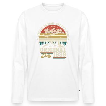 85th Birthday Original July 1939 Born 1939 - Men's Premium Organic Long Sleeve Shirt - white - Front - Nico (187cm)