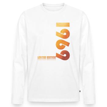 Original 1969 Vintage 1969 Birthday 1969 - Men's Premium Organic Long Sleeve Shirt - white - Front - Nico (187cm)