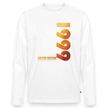 25ème Anniversaire Original 1999 Millésime 1999 - T-shirt manches longues Premium bio Homme - blanc - Devant - Nico (187cm)