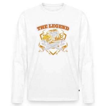75th Birthday Original Vintage 1949 Craftsman - Men's Premium Organic Long Sleeve Shirt - white - Front - Nico (187cm)