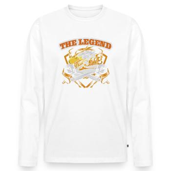 50th Birthday Original Vintage 1974 Artisan - Men's Premium Organic Long Sleeve Shirt - white - Front - Nico (187cm)