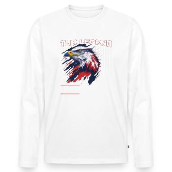 90ème Anniversaire Année 1944 Cru 1944 Légende - T-shirt manches longues Premium bio Homme - blanc - Devant - Nico (187cm)