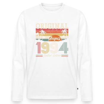 30th Birthday Original August 1994 Vintage 1994 - Men's Premium Organic Long Sleeve Shirt - white - Front - Nico (187cm)