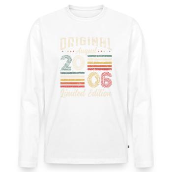 18th Birthday Original August 2006 Vintage 2006 - Men's Premium Organic Long Sleeve Shirt - white - Front - Nico (187cm)
