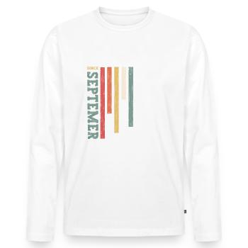 30th Birthday Legend September 1995 Volume 95 - Men's Premium Organic Long Sleeve Shirt - white - Front - Nico (187cm)