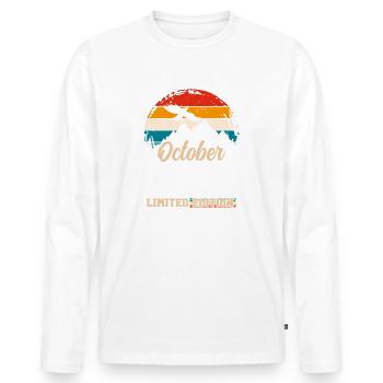 87th Birthday Legend October 1937 Volume 37 - Men's Premium Organic Long Sleeve Shirt - white - Front - Nico (187cm)
