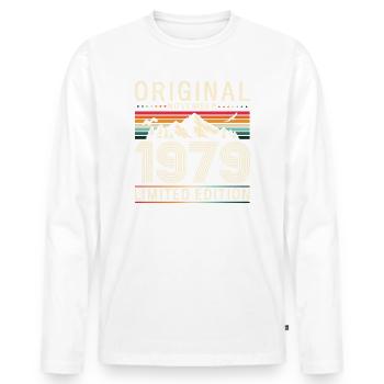 45th Birthday Legend November 1979 Volume 79 - Men's Premium Organic Long Sleeve Shirt - white - Front - Nico (187cm)