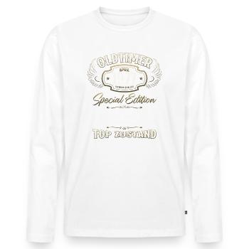 48. Geburtstag Geschenk Mann Original April 1977 - Männer Premium Bio Langarmshirt - Weiß - Vorne - Nico (187cm)