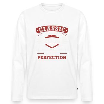 Classic October 2006 16th Birthday Gift - Men's Premium Organic Long Sleeve Shirt - white - Front - Nico (187cm)