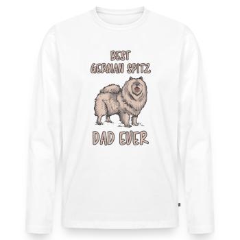 German Lace Saying Papa Dogs Father Gift - Men's Premium Organic Long Sleeve Shirt - white - Front - Nico (187cm)
