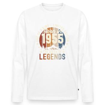 Légendaire depuis 1955 67ème cadeau d’anniversaire Génial - T-shirt manches longues Premium bio Homme - blanc - Devant - Nico (187cm)
