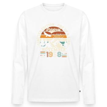 Original novembre 1958 64e anniversaire cadeau - T-shirt manches longues Premium bio Homme - blanc - Devant - Nico (187cm)