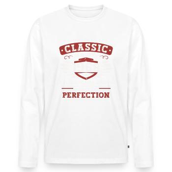 Né en 1968 Janvier 55e anniversaire Homme cadeau - T-shirt manches longues Premium bio Homme - blanc - Devant - Nico (187cm)