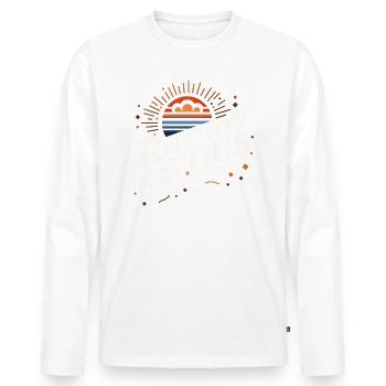 Repentez-vous car le royaume des cieux est proche - T-shirt manches longues Premium bio Homme - blanc - Devant - Nico (187cm)