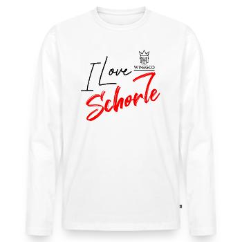 Winegod drôle disant que j’aime Schorle - T-shirt manches longues Premium bio Homme - blanc - Devant - Nico (187cm)