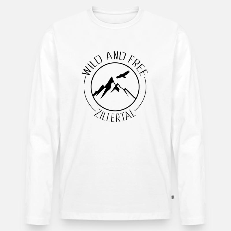 zillertal - Männer Premium Bio Langarmshirt - Weiß