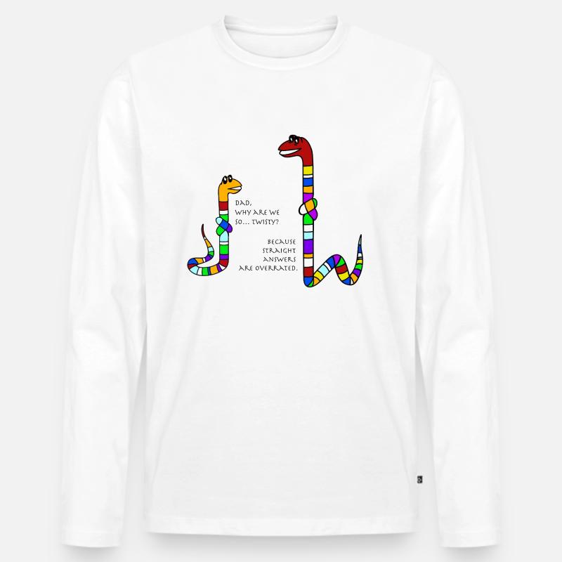Twisty snakes - Männer Premium Bio Langarmshirt - Weiß