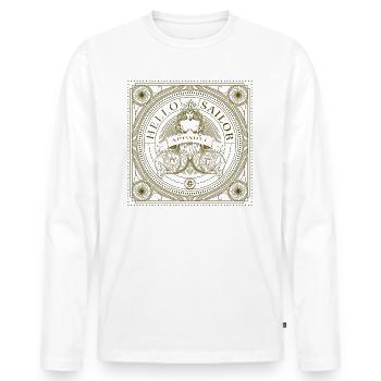 Siren greeting Sailors - Men's Premium Organic Long Sleeve Shirt - white - Front - Nico (187cm)