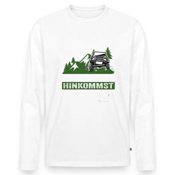Geländewagen Offroad Jeep 4x4 Reisefahrzeug - Männer Premium Bio Langarmshirt - Weiß - Vorne - Nico (187cm)