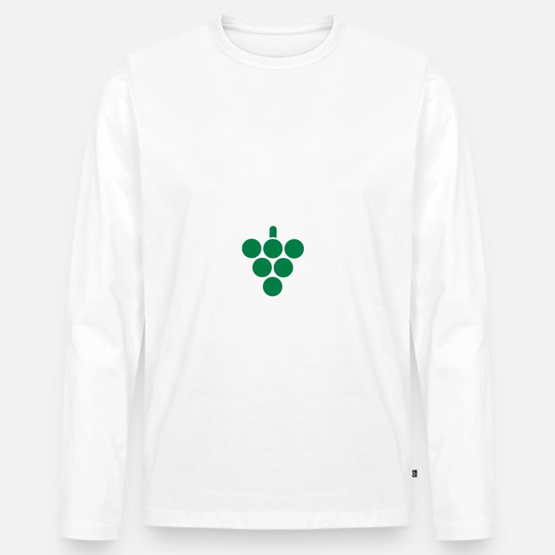 Pälzer Original - Männer Premium Bio Langarmshirt - Weiß