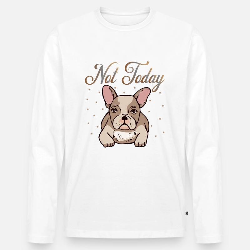 Not today - Männer Premium Bio Langarmshirt - Weiß