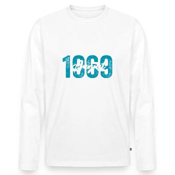 55ème anniversaire original août 1969 né en 1969 - T-shirt manches longues Premium bio Homme - blanc - Devant - Nico (187cm)