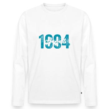 30th Birthday Original August 1994 Year 1994 - Men's Premium Organic Long Sleeve Shirt - white - Front - Nico (187cm)