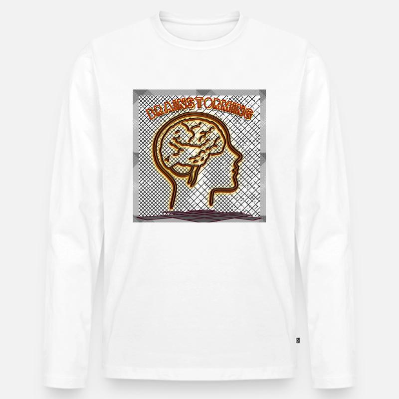 Brainstorming - Abbild - 2023 - Männer Premium Bio Langarmshirt - Weiß