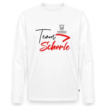 Winegod funny saying Team Schorle - Men's Premium Organic Long Sleeve Shirt - white - Front - Nico (187cm)