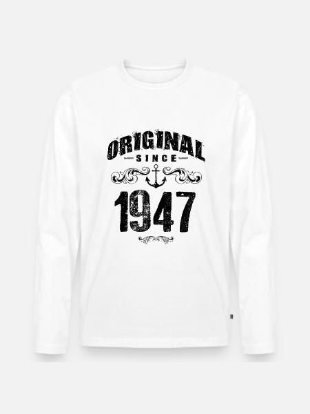 1947 original since - Men's Premium Organic Long Sleeve Shirt - white